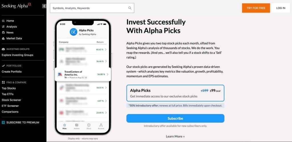 Seeking Alpha – Alpha Picks
